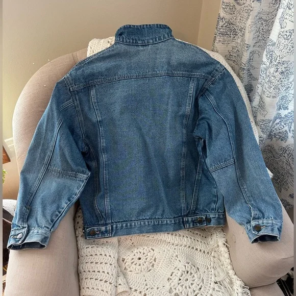 Vintage 80s denim jean jacket, Large - Picture 2 of 9